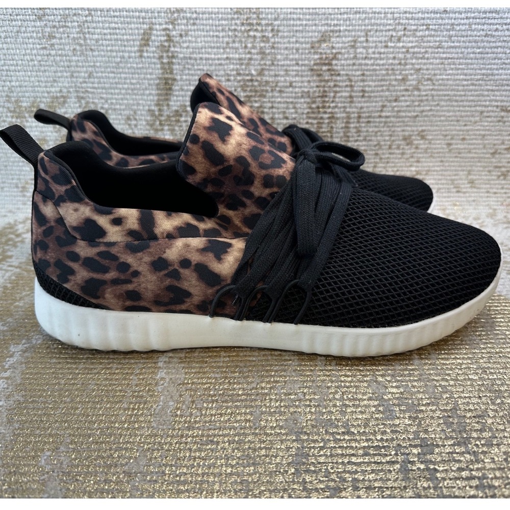 TORRID Black & Leopard Print Slip-On Sneakers Women's 12 Wide